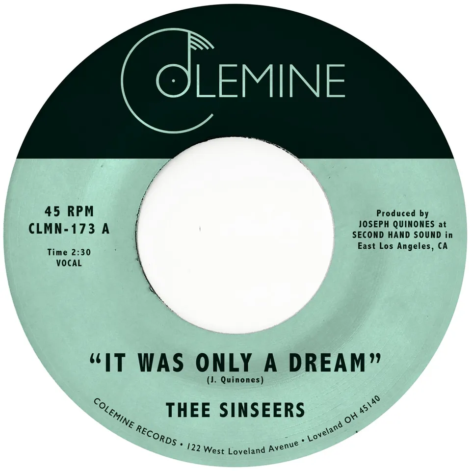 Thee Sinseers It Was Only A Dream 45T Gold Vinyl sweet soul