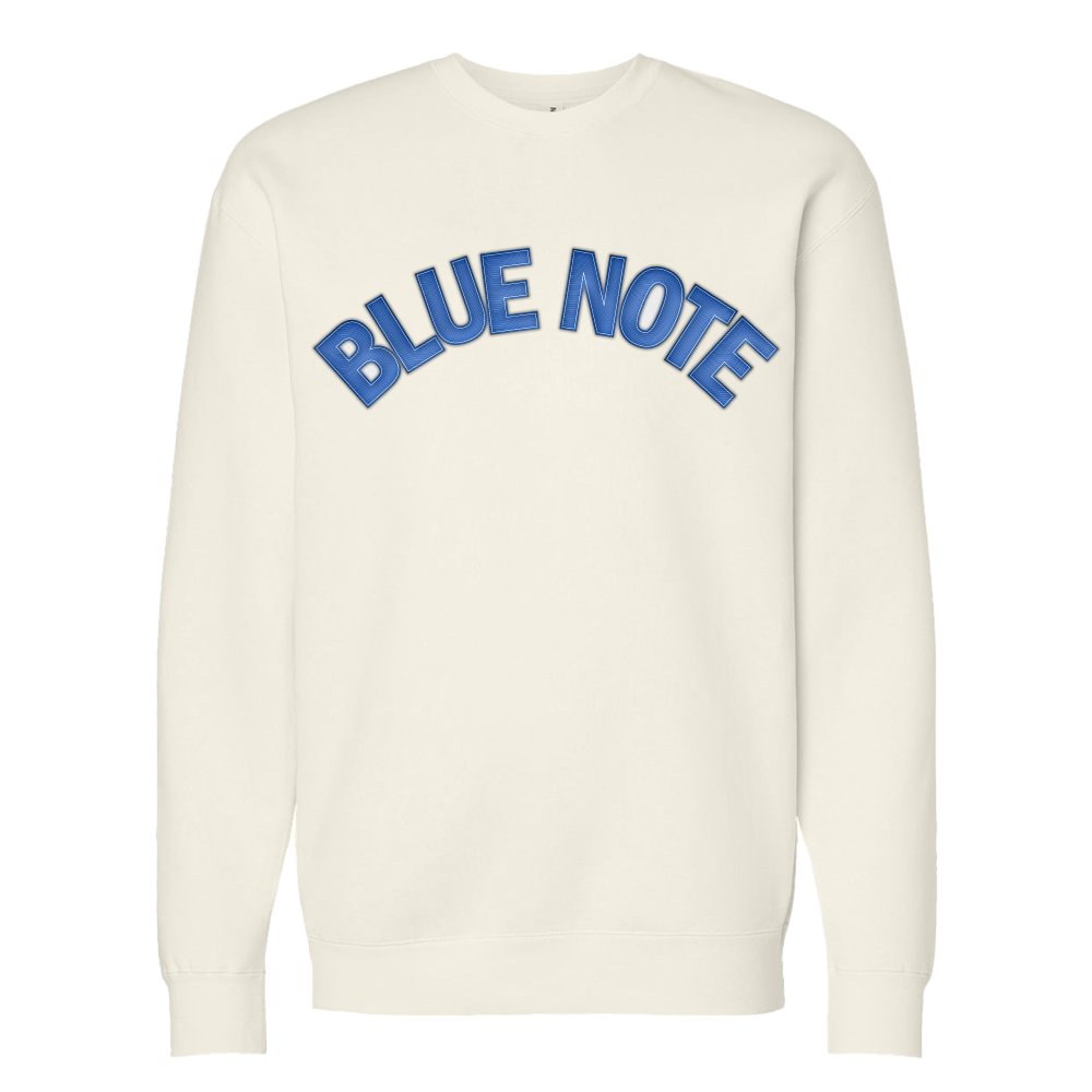 Blue Note Applique Crewneck sweat Bone coton
