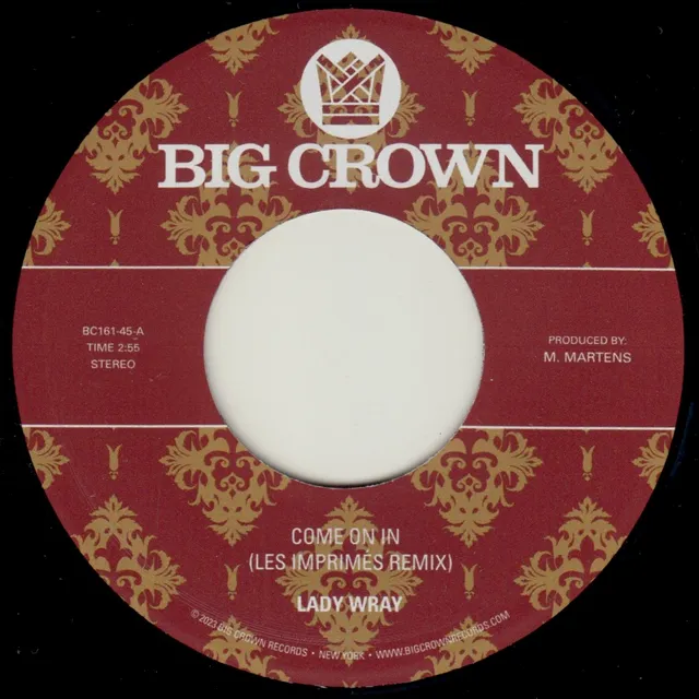 Big Crown Lady Wray Come On In 45T remix single
