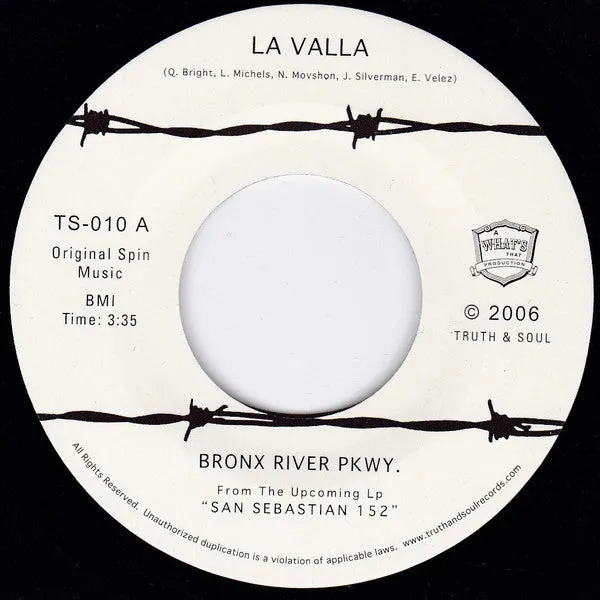 Bronx River Pkwy La Valla vinyle 45 tours single latin soul
