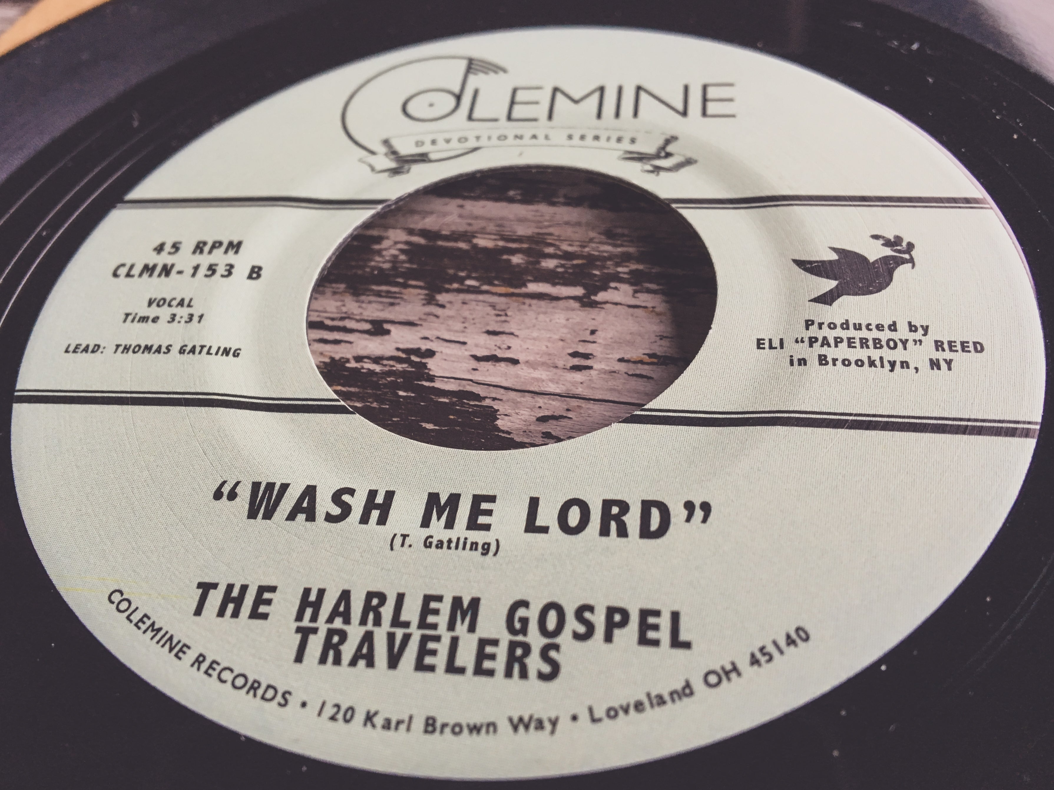 Harlem Gospel Travelers He's On Time vinyle 7" noir gospel soul