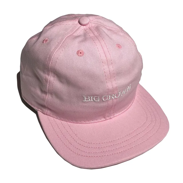 Big Crown Logo Cap casquette rose broderie blanche