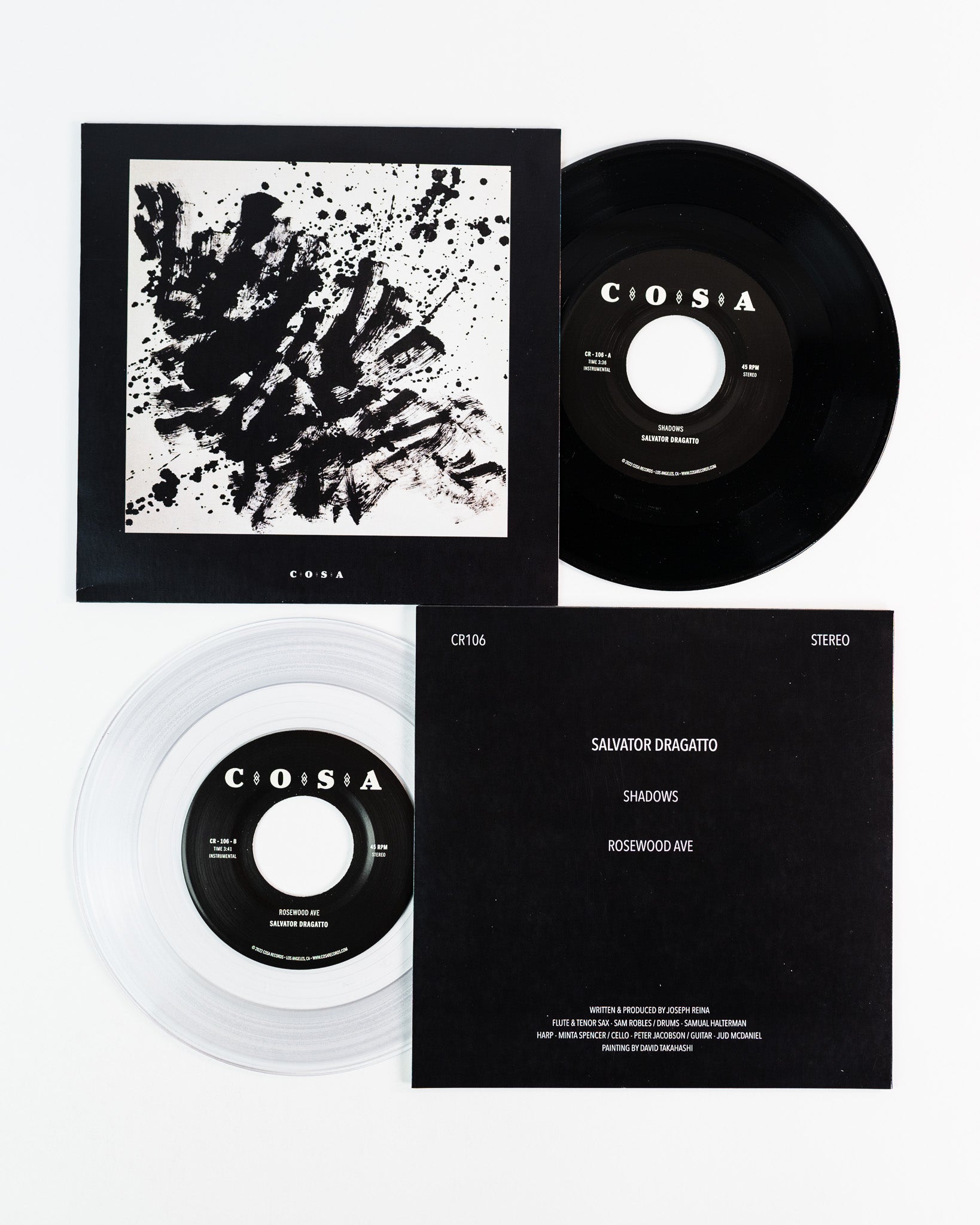 Cosa Salvator Dragatto Shadows 45 tours vinyle transparent