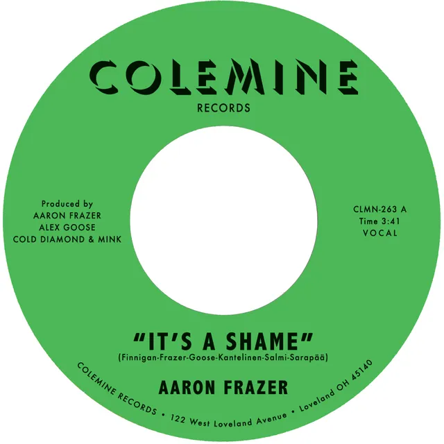 Aaron Frazer It’s A Shame 45 tours vinyle noir