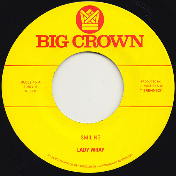 Big Crown Lady Wray Smiling 45 Tours Vinyle 7"