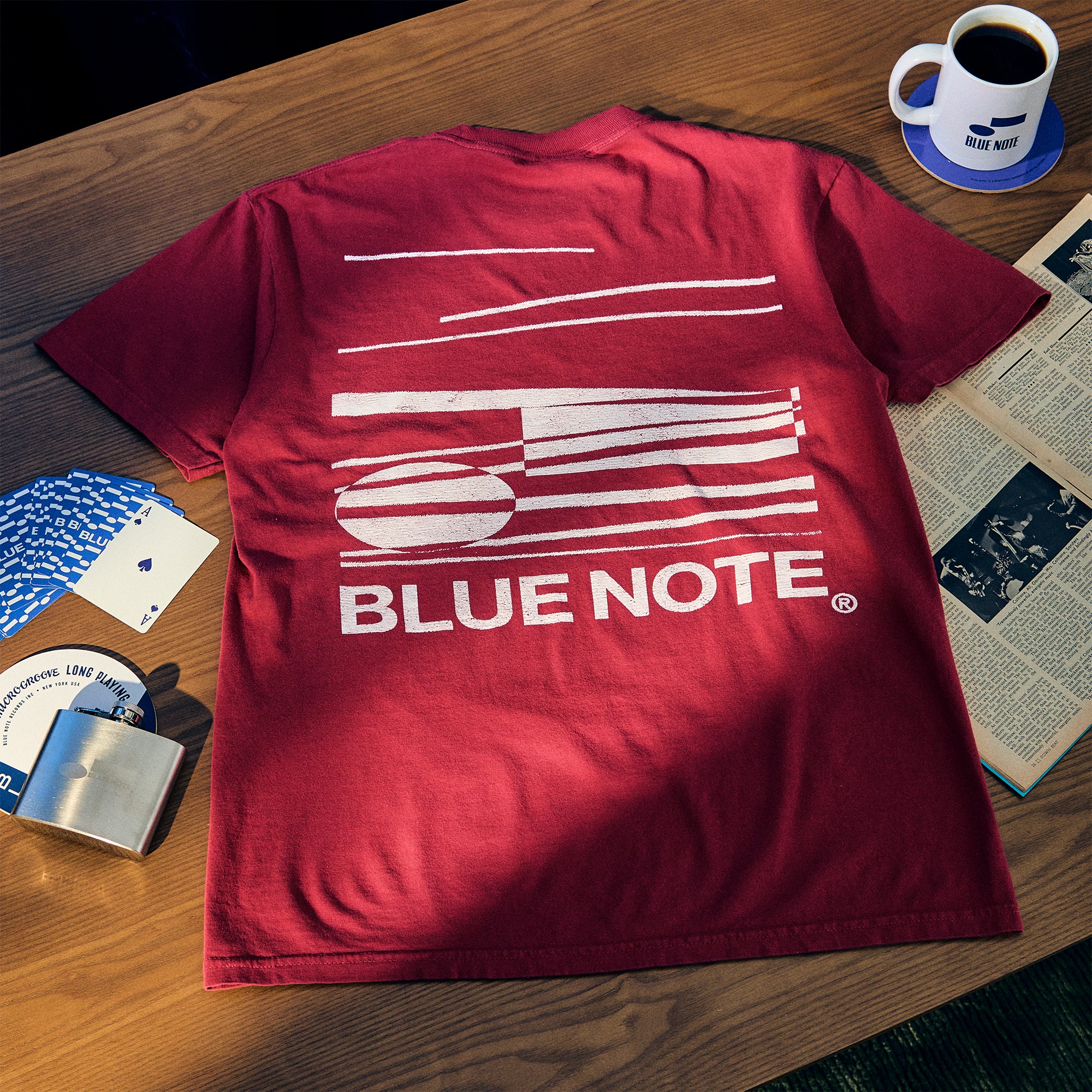 Blue Note Merch Who's Making Jazz T-Shirt rouge taille M