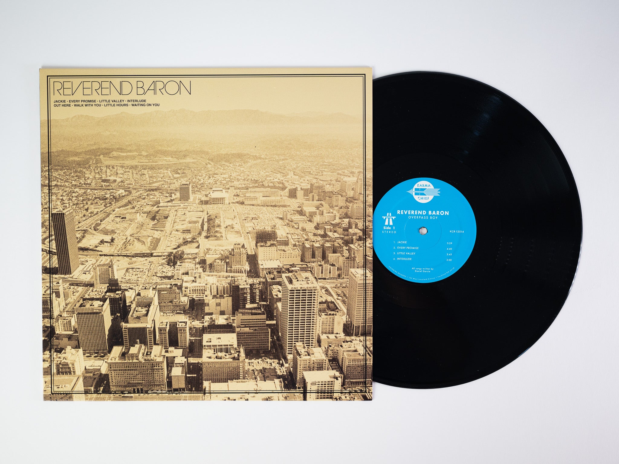 Reverend Baron Overpass Boy LP vinyle clear 8 titres