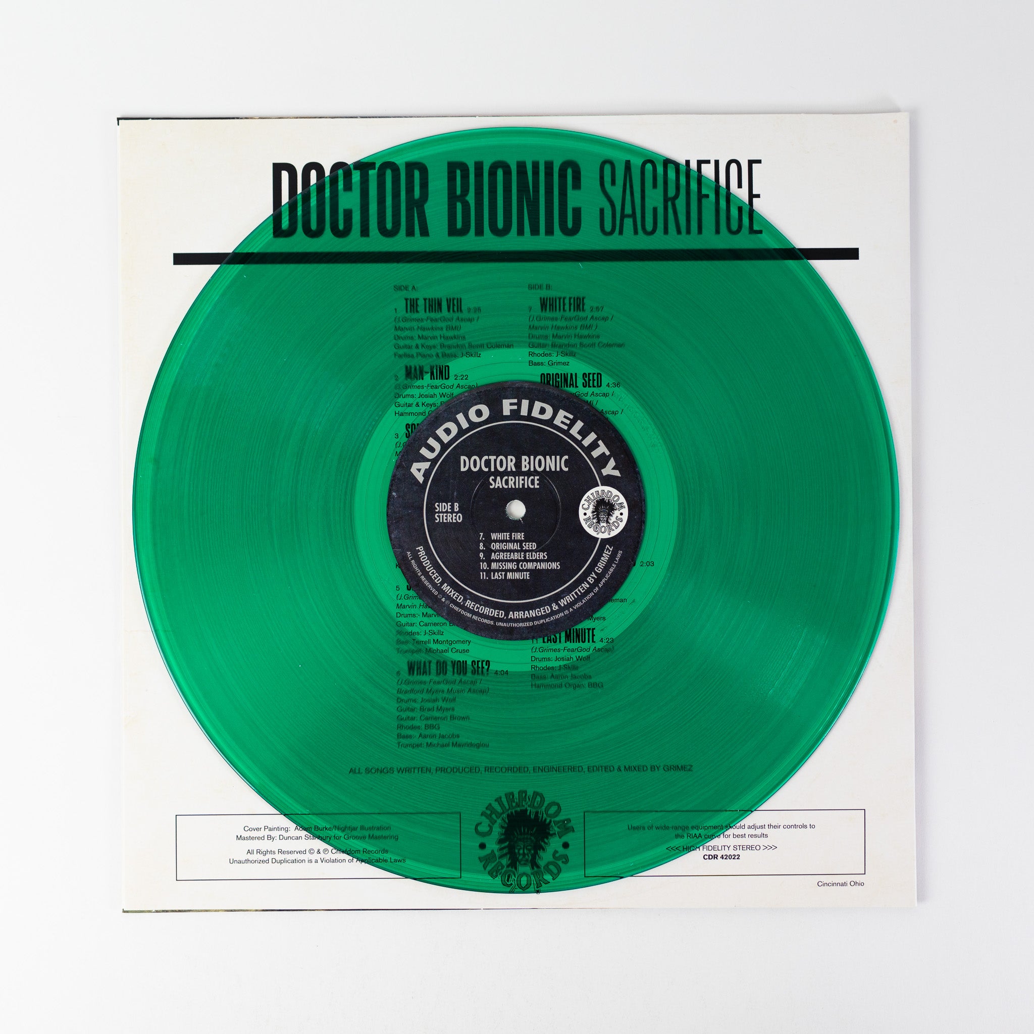 Doctor Bionic Sacrifice vinyle LP vert soul-jazz dub