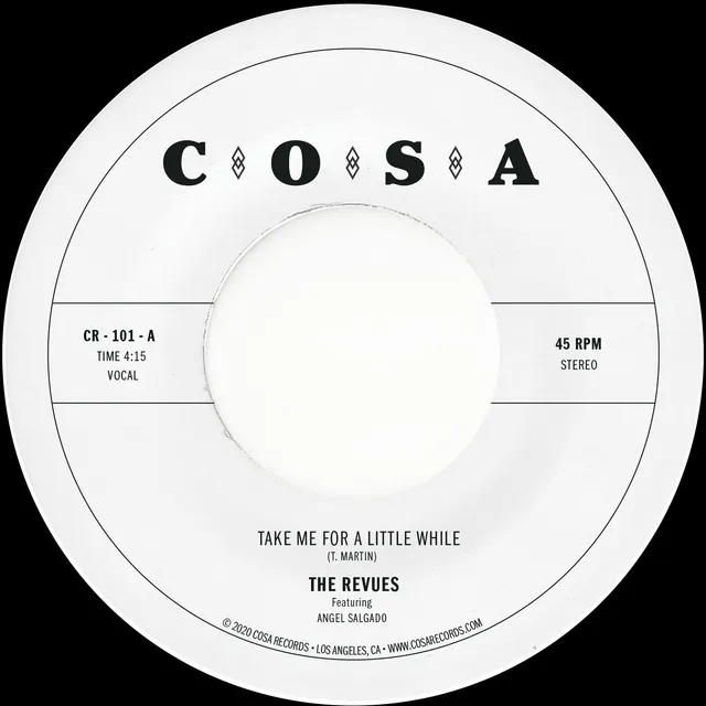 The Revues Take Me For A Little While 45 tours vinyle clair