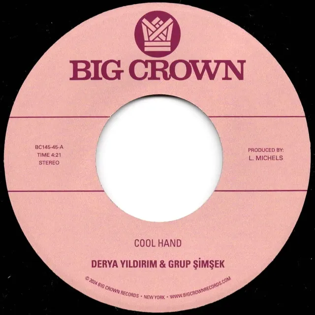 Derya Yıldırım Cool Hand 45 tours vinyle 7" saz