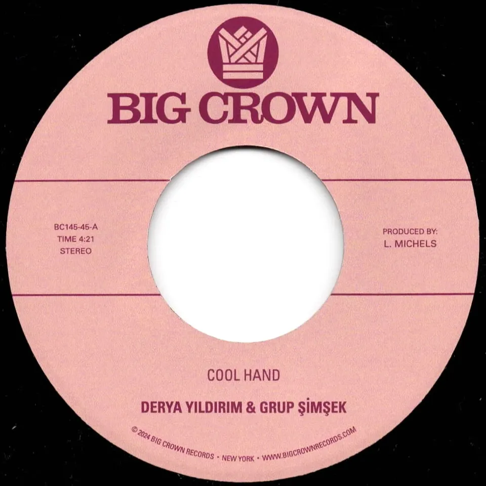 Derya Yıldırım Cool Hand 45 tours vinyle 7" saz