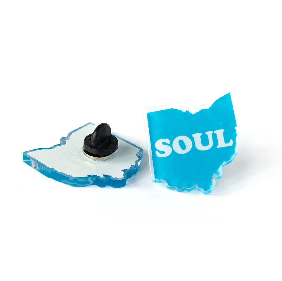 Ohio Soul Pin's émail 1 pouce accessoire veste sac