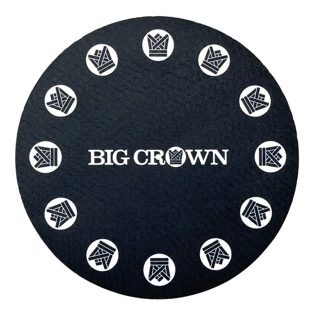 Big Crown Logo Slipmats feutrine platine noir