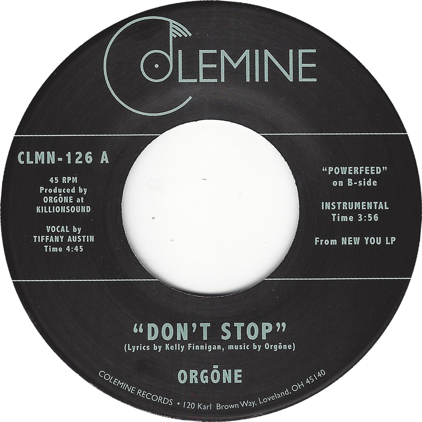 Orgone Don't Stop 45 tours disco funk