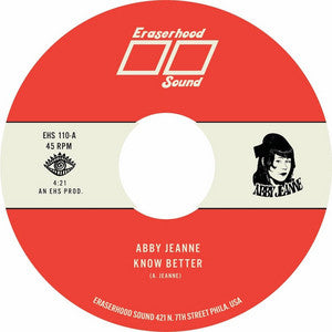 Abby Jeanne Know Better single 7 pouces vinyle bleu