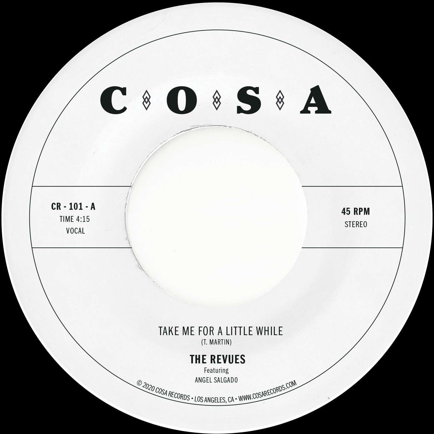 The Revues Take Me For A Little While 45 tours vinyle clair