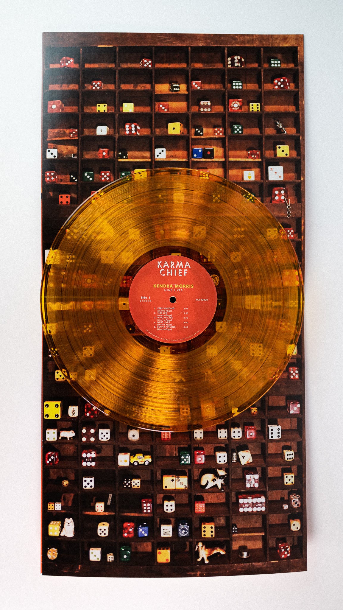 Karma Chief Kendra Morris Nine Lives LP vinyle orange