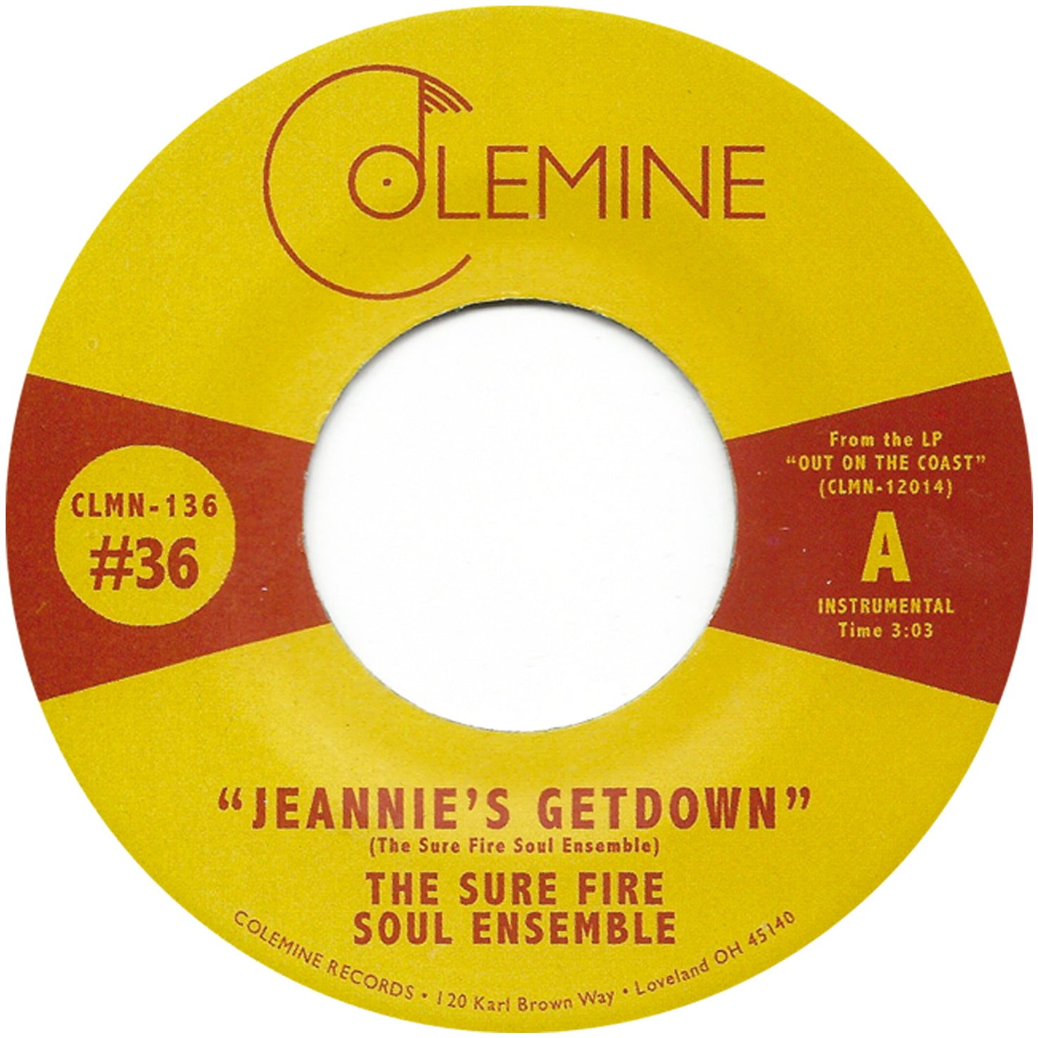 Sure Fire Soul Ensemble Jeannie Getdown 45 tours funk vinyle