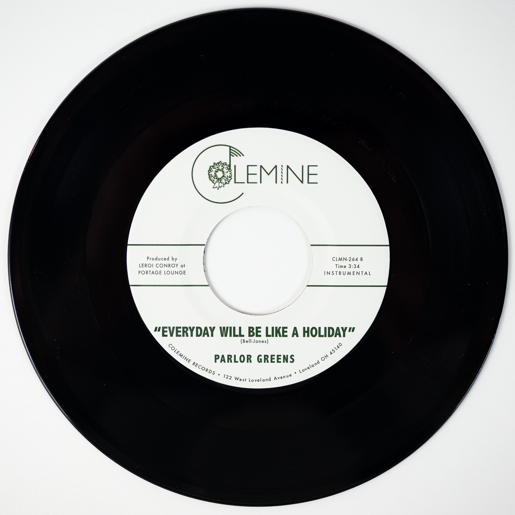 Colemine Parlor Greens Auld Lang Syne 45 tours vinyle vert jazz noël