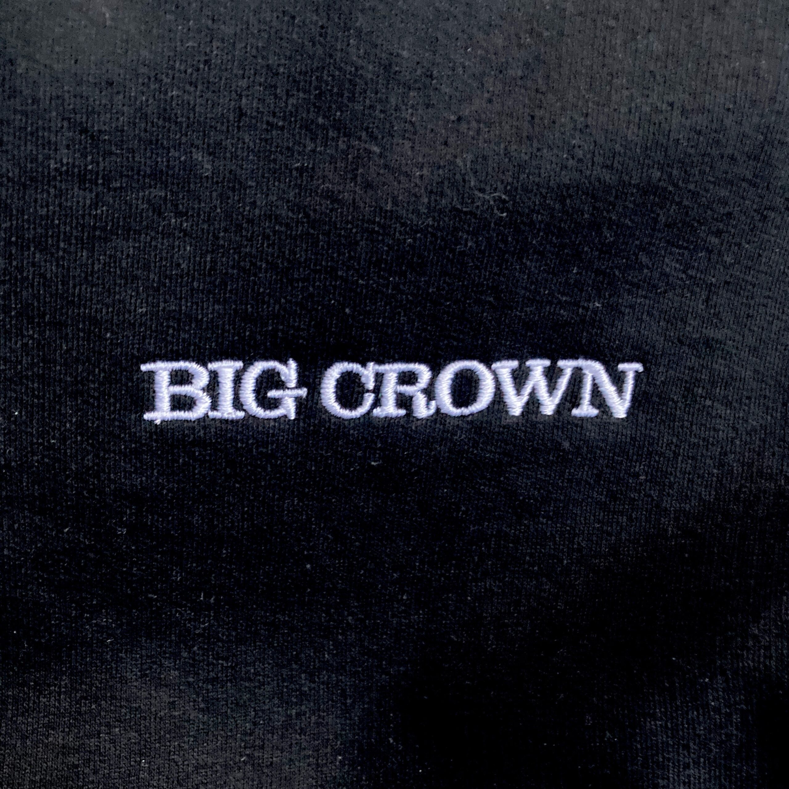 Big Crown Embroidered Zip Hoodie Black sweat zippé