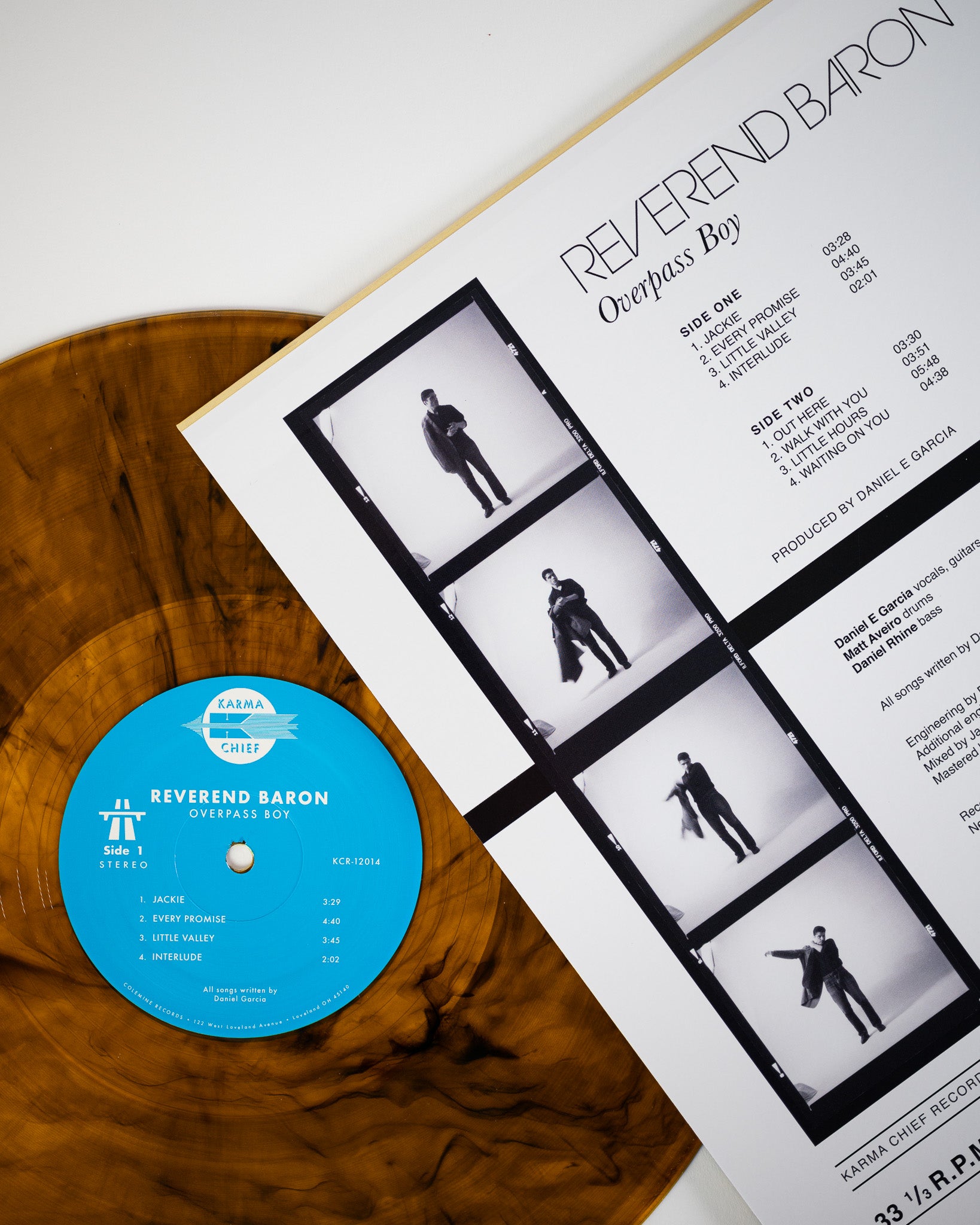 Reverend Baron Overpass Boy LP vinyle clear 8 titres