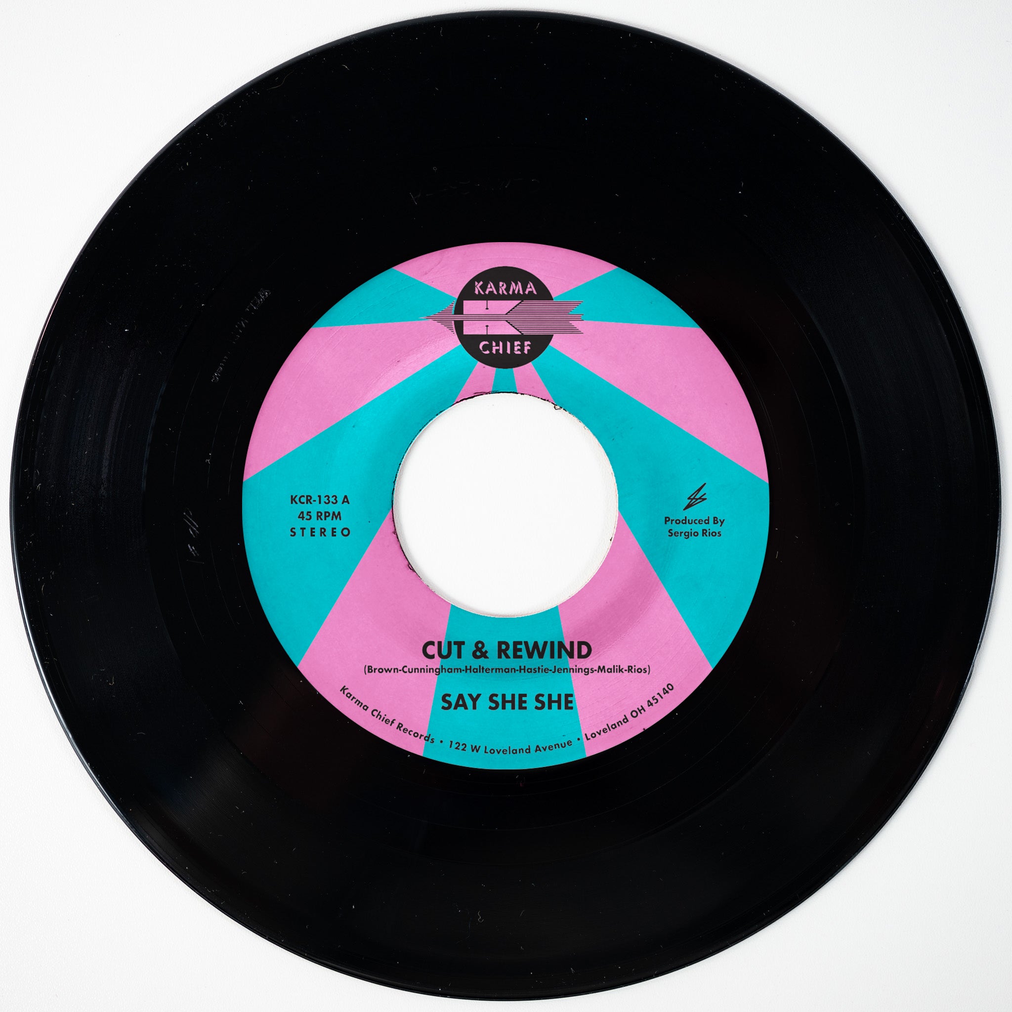 Say She She Cut & Rewind 45 tours vinyle rose disco