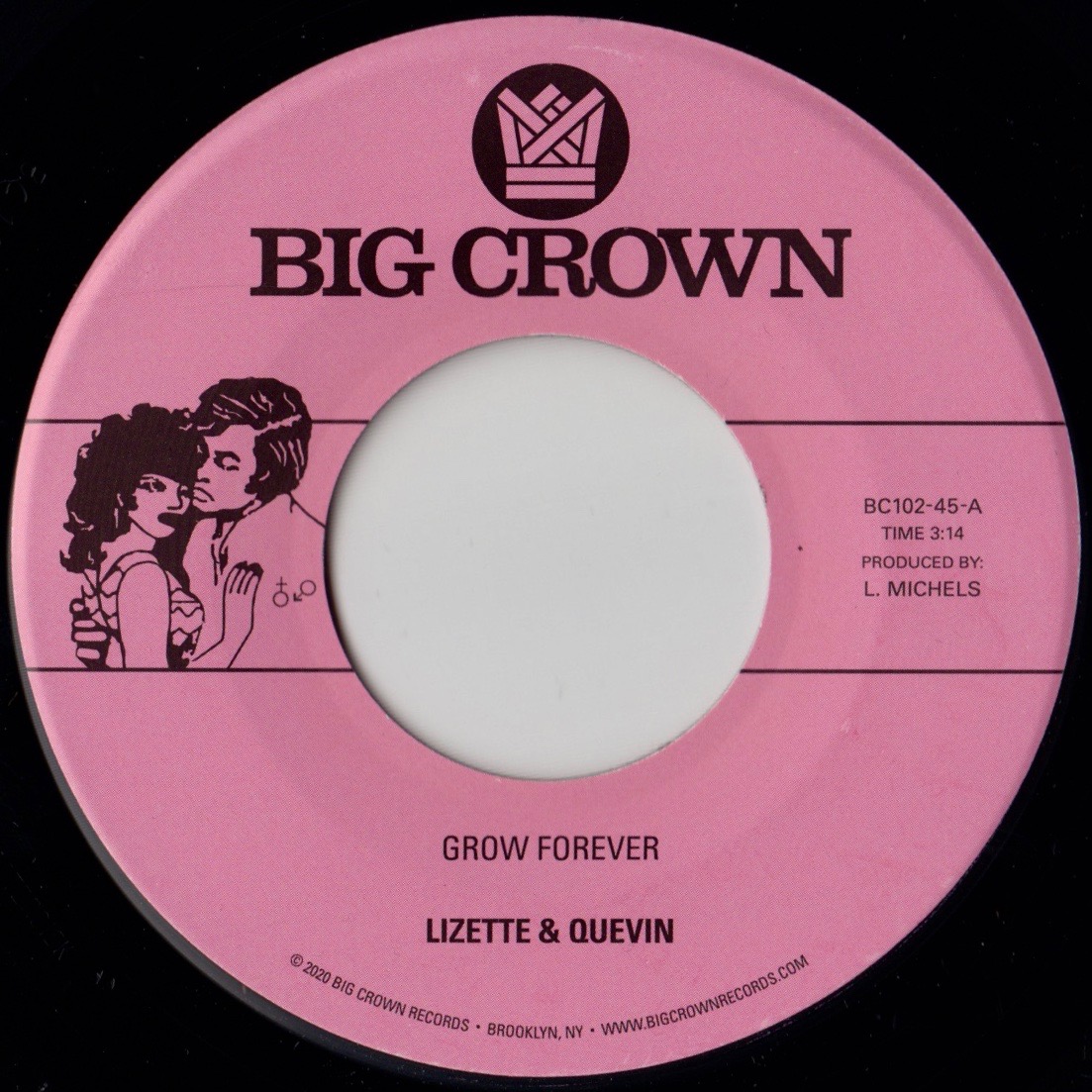 Lizette & Quevin Grow Forever 45 tours 7 pouces