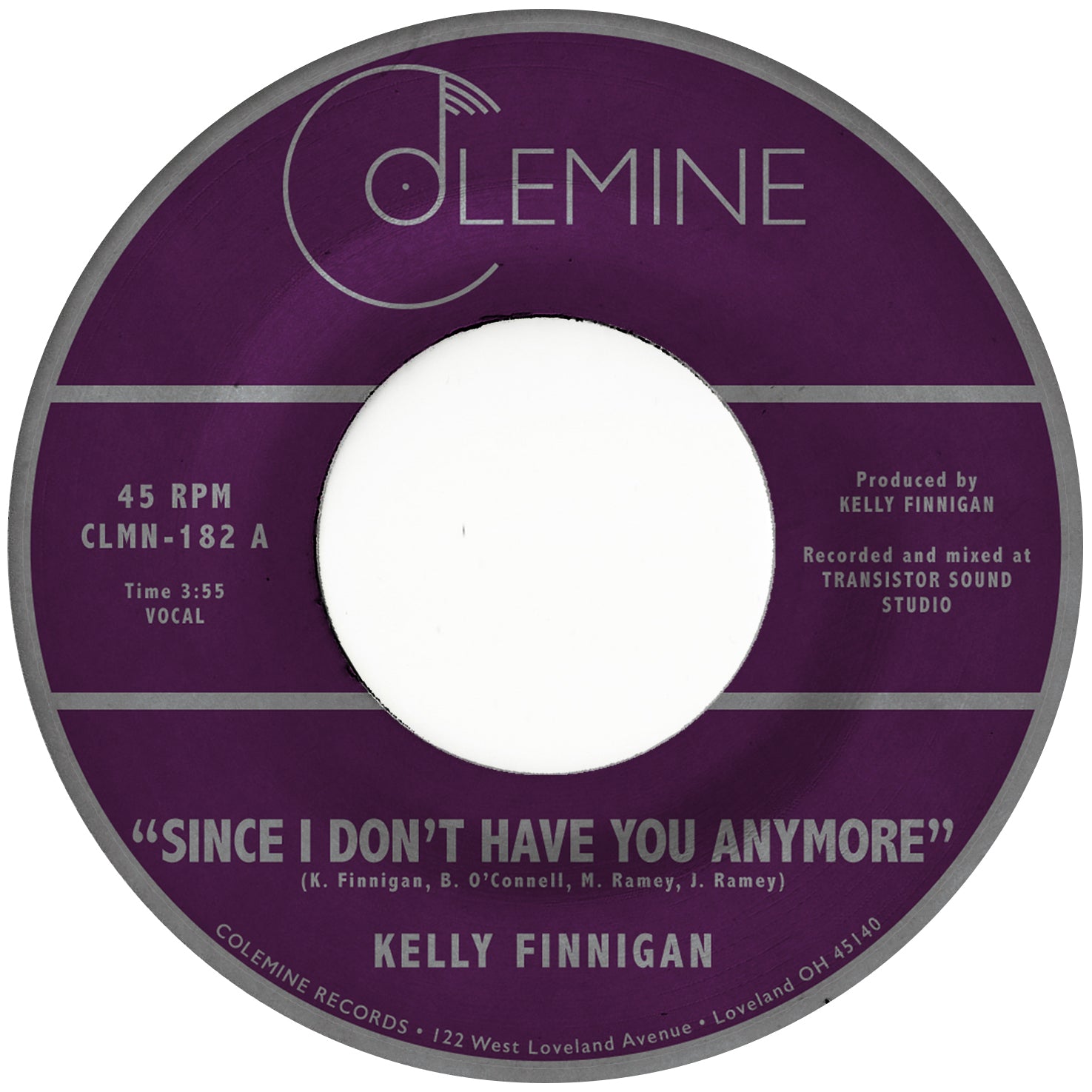 Kelly Finnigan Since I Don't Have You 45T vinyle clear