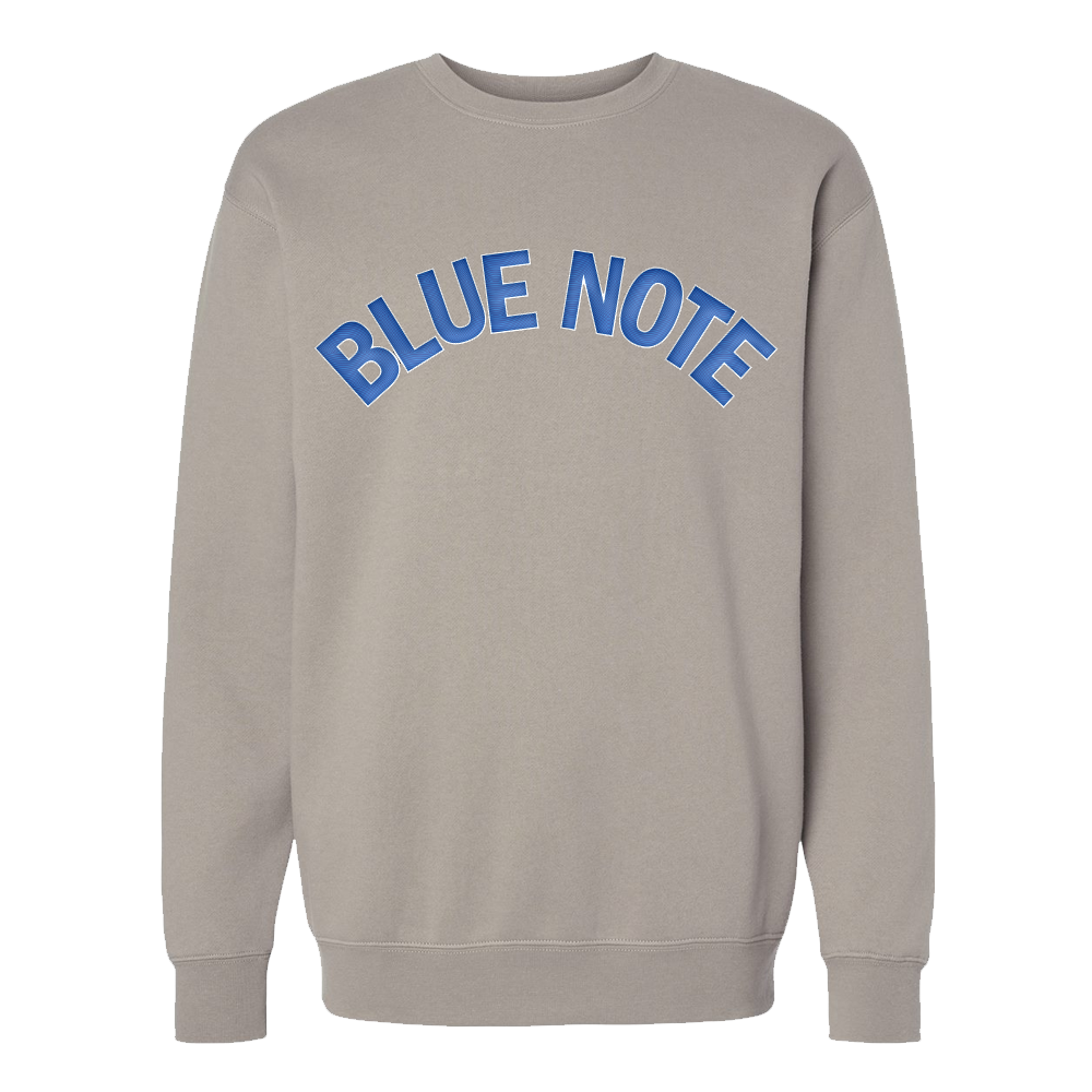 Blue Note Applique Crewneck sweat Bone coton
