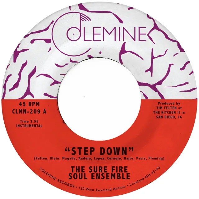 Colemine Sure Fire Soul Ensemble Step Down 45 tours clear