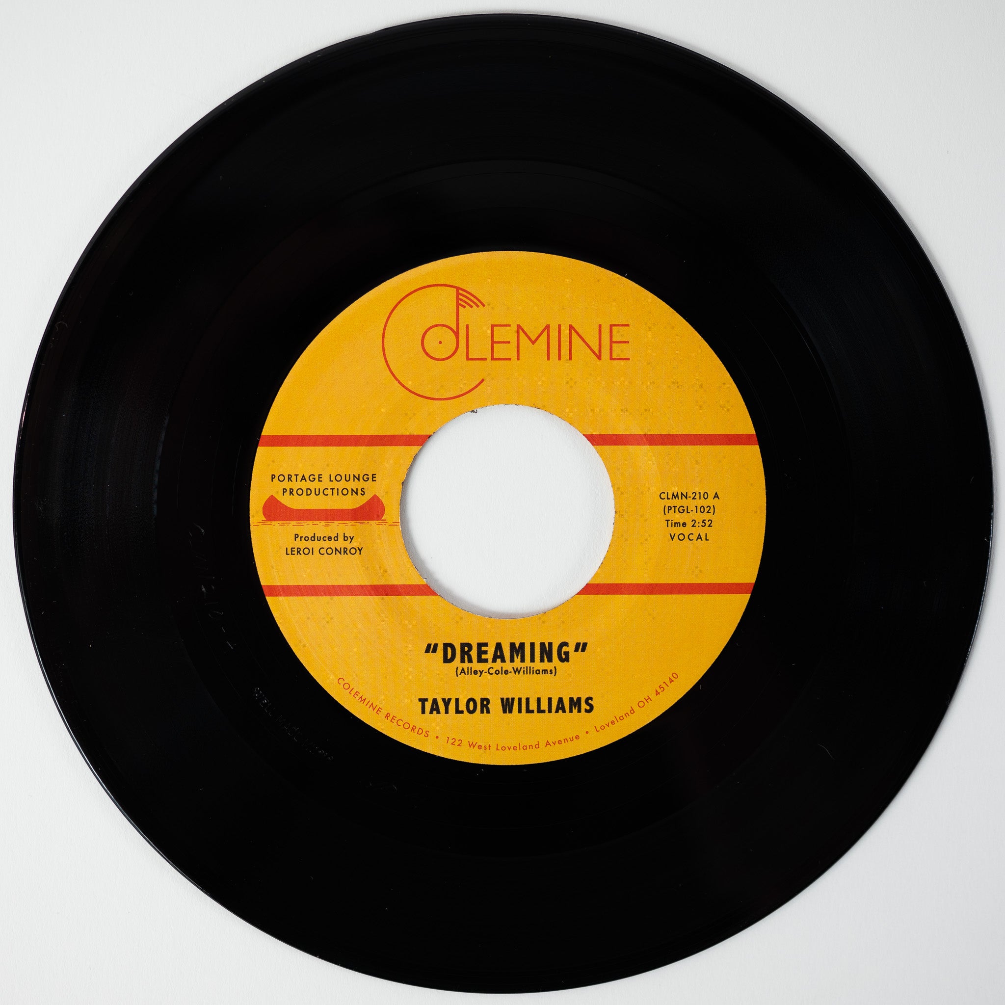 Colemine Taylor Williams Dreaming 45 tours bleu 7 pouces R&B