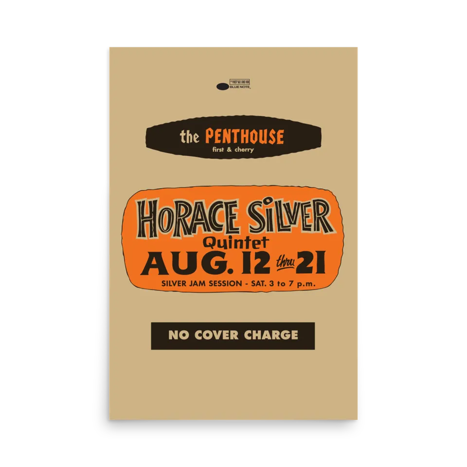 Blue Note Horace Silver Seattle affiche 61x91 live